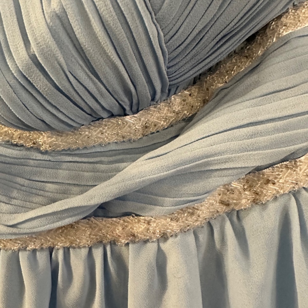 Light Blue Winter Formal Gown - Picture 3 of 5